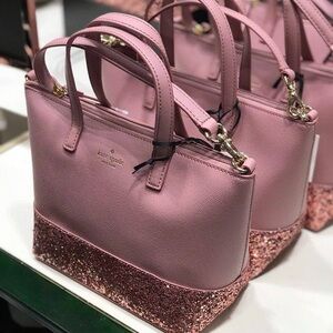 kate spade Pink Glitter Leather Top-Handle Satchel